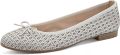 Tamaris leren ballerina 1-22116-41- 1B0 damesschoenen M2211641 Wit - Wit