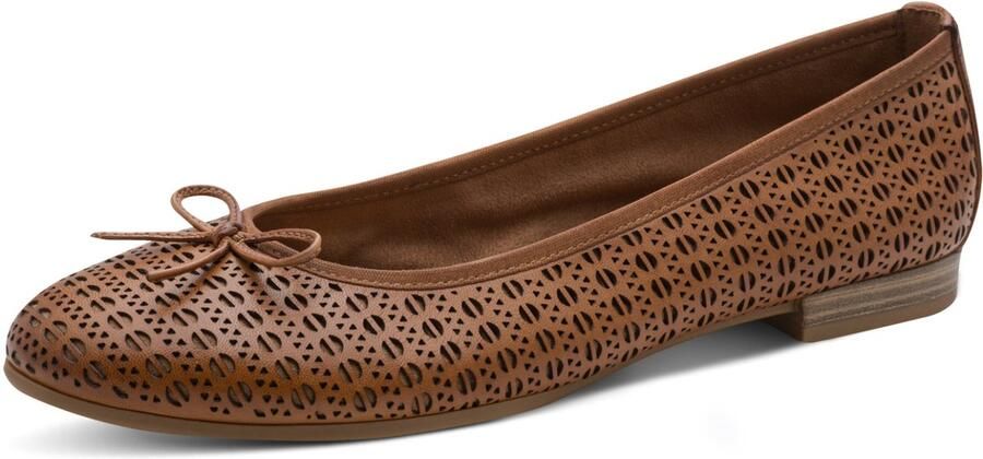 Tamaris leren ballerina 1-22116-41- 4A6 damesschoenen M2211641 bruin - Foto 2