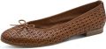 Tamaris leren ballerina 1-22116-41- 4A6 damesschoenen M2211641 bruin - Bruin