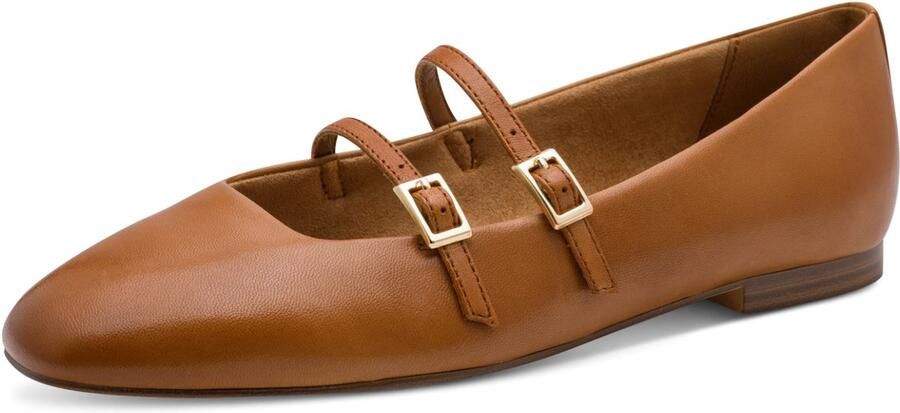 Tamaris leren ballerina 1-22142-44 305 dames schoenen bruin - Foto 2