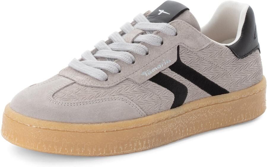 Tamaris leren damestrainers 1-23723-44 200 Lage damesschoen M2372344 Grijs