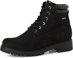 Tamaris leren enkellaars gevoerd 1-26244-41 dameslaarzen M2624441 zwart