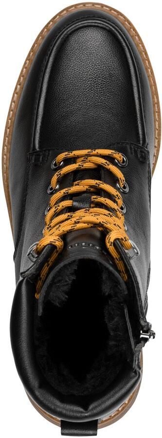 Tamaris Leren enkellaars voor dames 1-26903-45-003 Laarzen met warme voering Laarzen Zwart