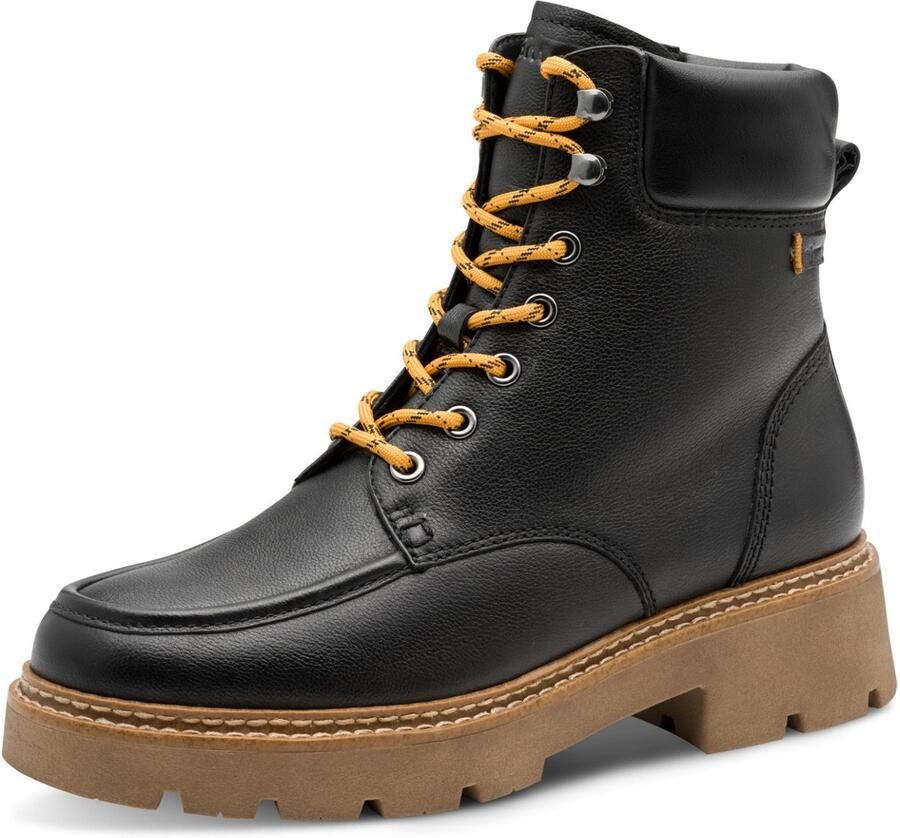 Tamaris Leren enkellaars voor dames 1-26903-45-003 Laarzen met warme voering Laarzen Zwart
