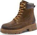 Tamaris Leren enkellaars voor dames 1-26903-45-310 Laarzen met warme voering Laarzen Bruin - Bruin
