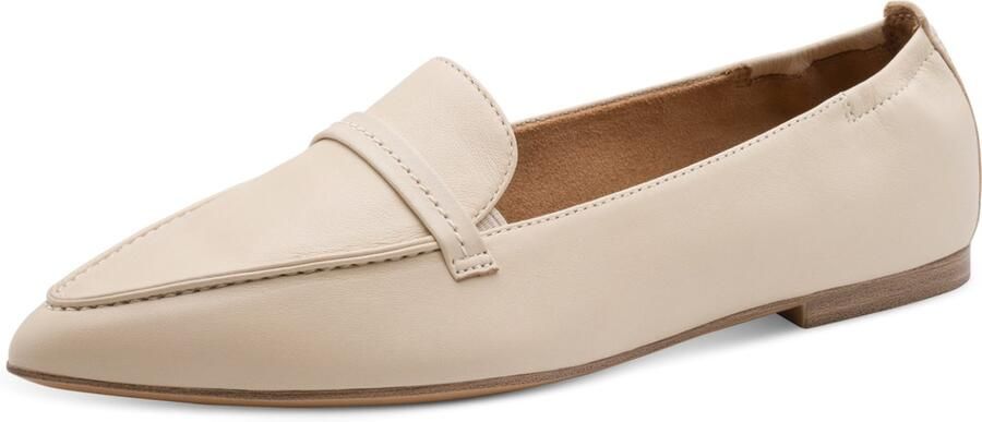 Tamaris leren instappers dames 1-24237-46-418 Damesschoenen Lage schoen Beige