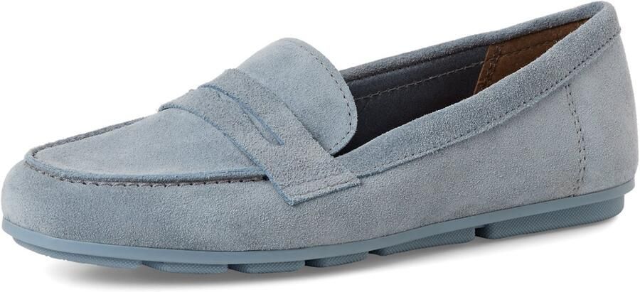 Tamaris leren instapschoenen 1-24203-46-812 Dames Schoenen Lage schoenen Lichtblauw