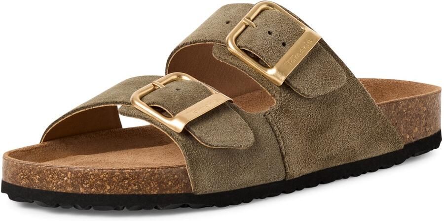 Tamaris leren muiltje 1-27543-42 7A2 damesschoenen M2753342 Olijf