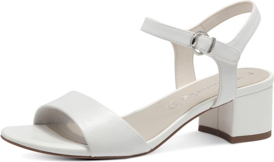 Tamaris leren sandalen 1-28250-42-100 dames schoenen blokhak wit - Foto 2