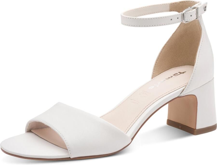 Tamaris leren sandalen voor dames 1-28347-46-117 Dames schoenen elegant wit - Foto 2