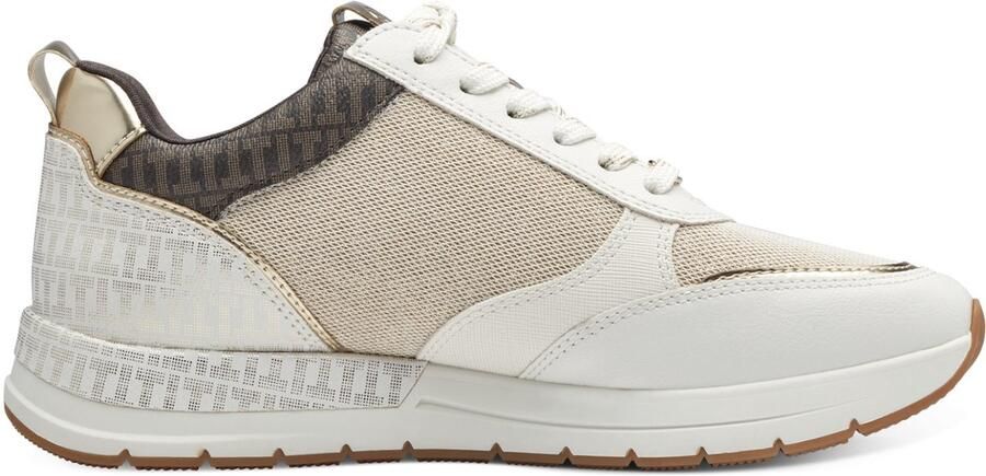 Tamaris Low Top Sneaker Damesschoenen Vegan M2373241 wit bruin goud