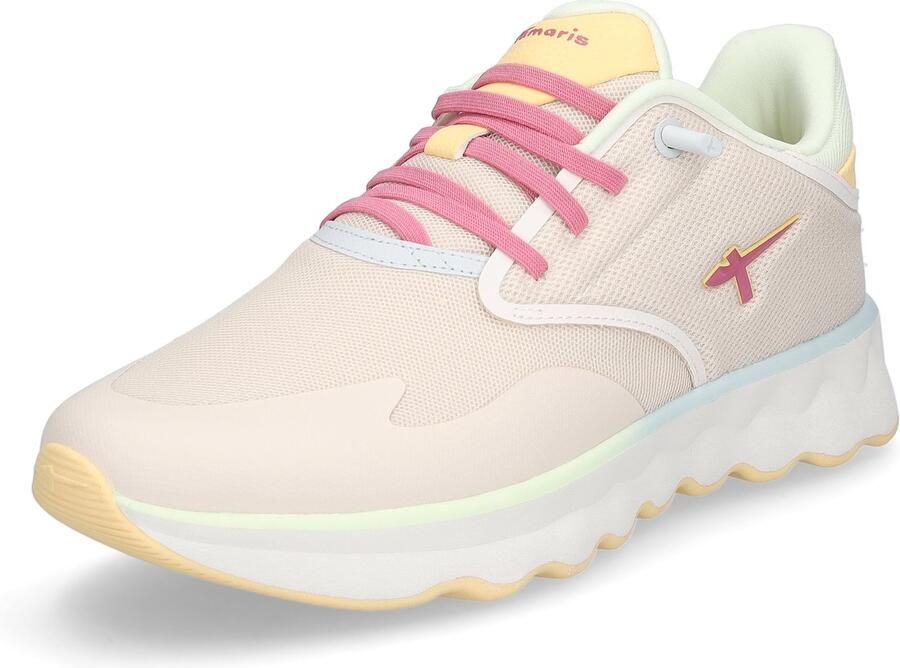 Tamaris NOWANA damestrainers 1-23700-44 430 lage damesschoenen vegan ivory - Foto 2