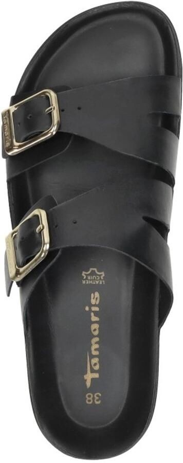 Tamaris Slippers plateau zomerschoen strandschoen met gouden gespen