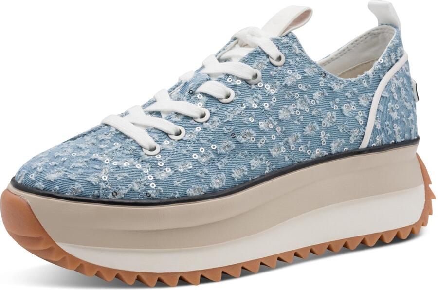 Tamaris platform sneakers voor dames 1-23731-41 8A2 blauw
