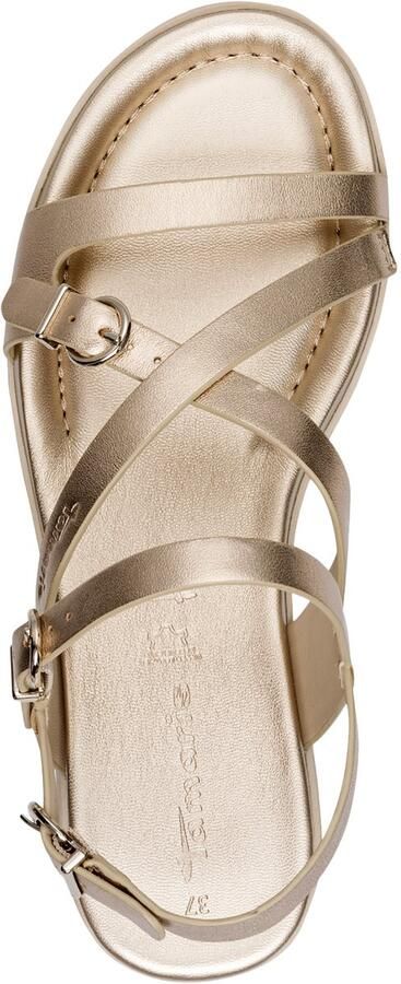 Tamaris Leren sandalen met platte zool - Foto 3