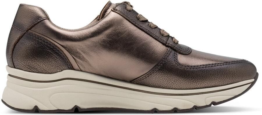 Tamaris Urban-Chic Bruine Sneakers met Dubbele Rits