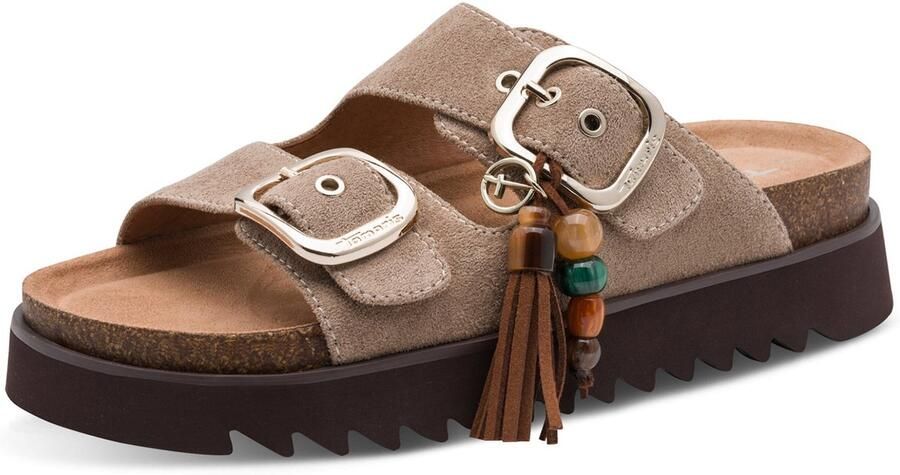 Tamaris sandaal 1-27521-46-341 dames schoenen slippers beige