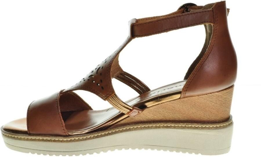 Tamaris Sleehaksandaaltjes zomerschoen sandaal wig hak met modieuze uitsparingen - Foto 2