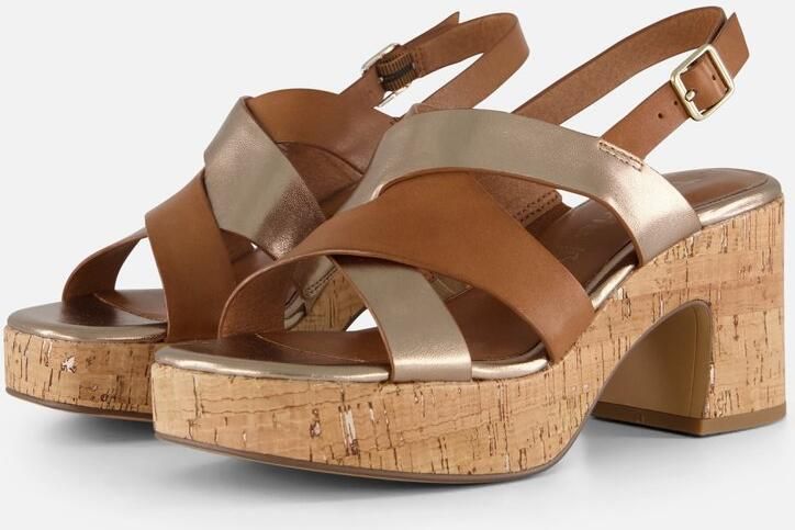 Tamaris Sandalen met hak cognac Synthetisch Dames - Foto 3
