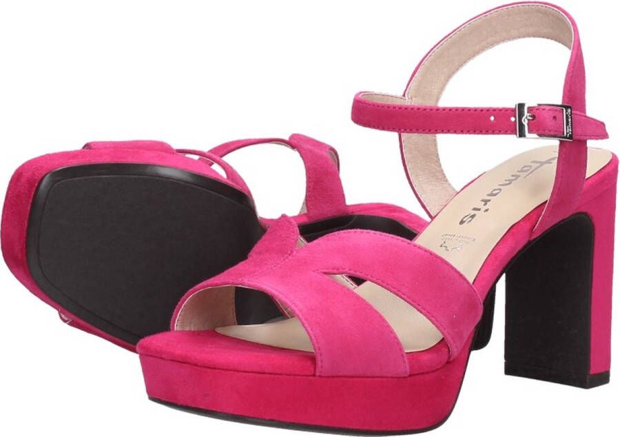 Tamaris Kleurrijke hoge hak sandalen met geavanceerde technologieën Pink Dames - Foto 8