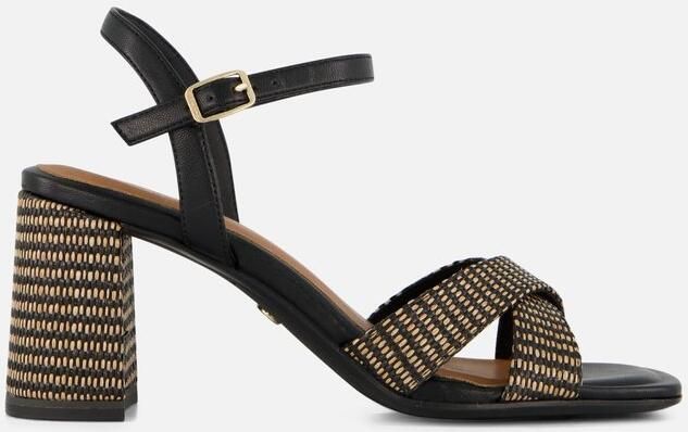 Tamaris Sandalen met hak zwart Textiel Dames - Foto 3