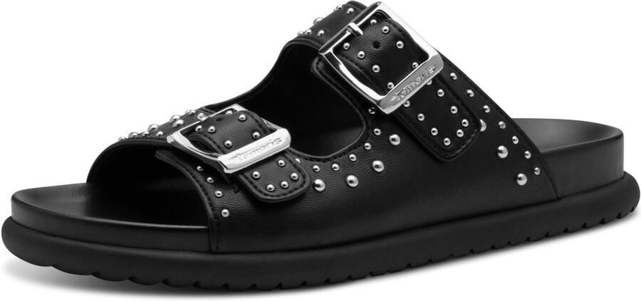 Tamaris Slippers plateau zomerschoen bezet met opvallende klinknagels