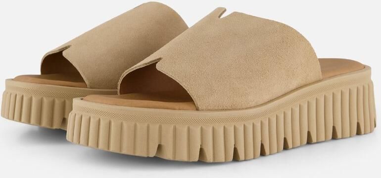 Tamaris Slippers beige Suède