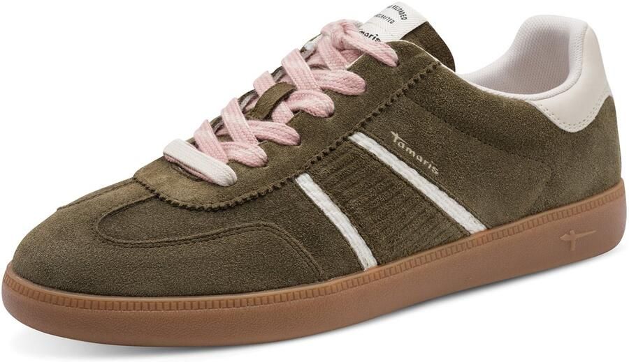 Tamaris Sneaker 1-23624-43-722 Lage Leer Donkergroen