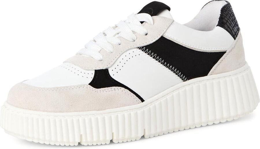 Tamaris Sneaker 1-23771-42 4A0 Dames Lage Damesschoenen M2377142 Ivory Comb
