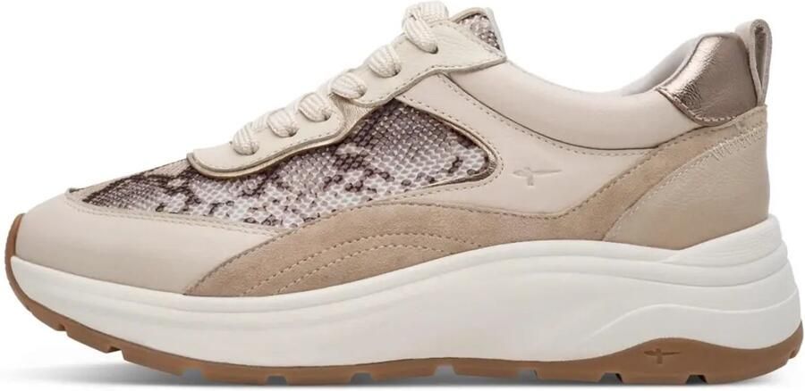 Tamaris Sneakers laag lichtbeige donkerbeige bruin
