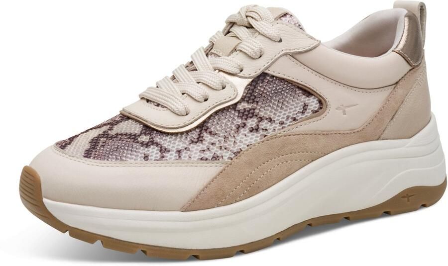 Tamaris Sneakers laag lichtbeige donkerbeige bruin