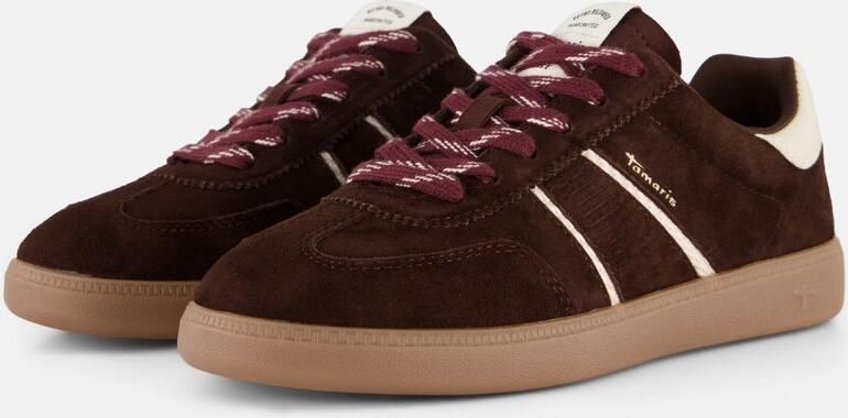 Tamaris Sneaker 1-23624-43-304 Dames Lage Damesschoenen Leer Donkerbruin - Foto 4