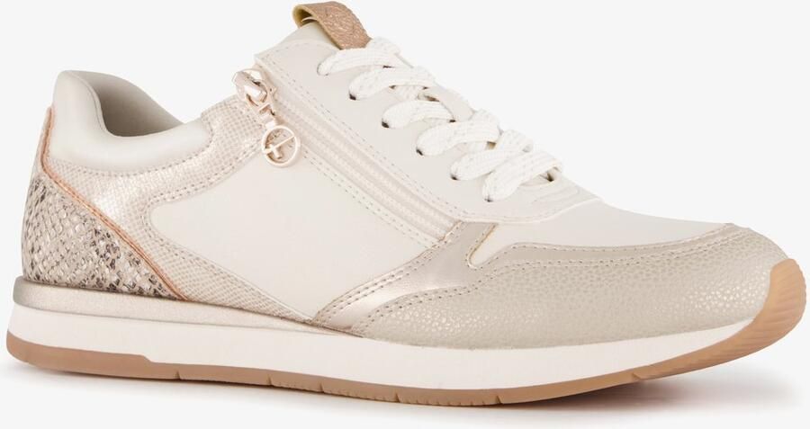 Tamaris dames sneaker 1-23613-46 454 Low Top dames schoenen veganistisch beige