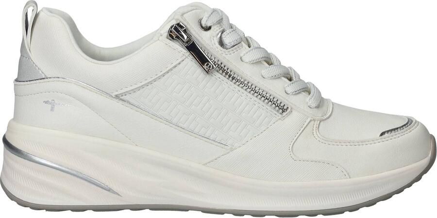 Tamaris Sneakers laag zilvergrijs wit - Foto 4