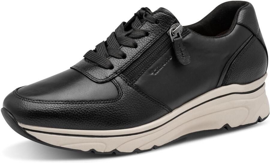 Tamaris Zwarte leren sneaker met comfortkenmerken Black Dames - Foto 2