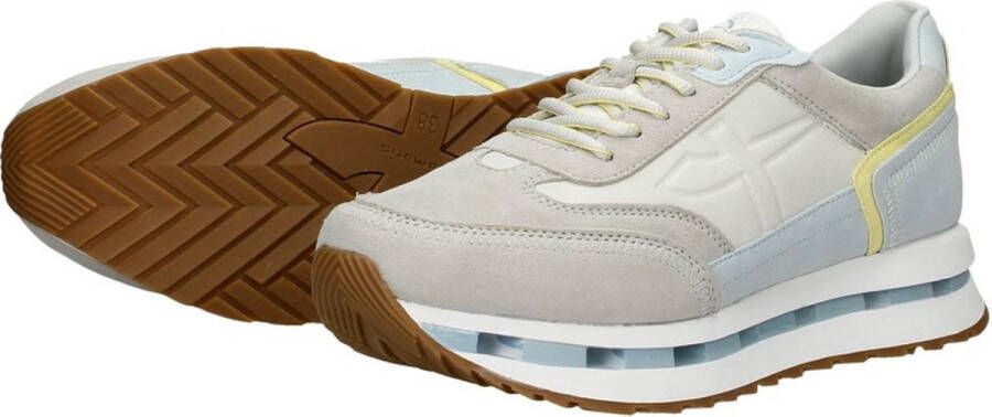 Tamaris Trendy Bruine Sneakers met Grijze en Blauwe Accenten Multicolor Dames - Foto 18