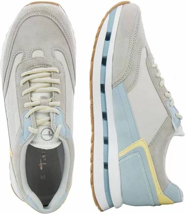 Tamaris Trendy Bruine Sneakers met Grijze en Blauwe Accenten Multicolor Dames - Foto 4
