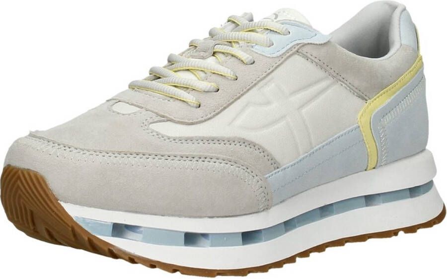 Tamaris Trendy Bruine Sneakers met Grijze en Blauwe Accenten Multicolor Dames - Foto 9