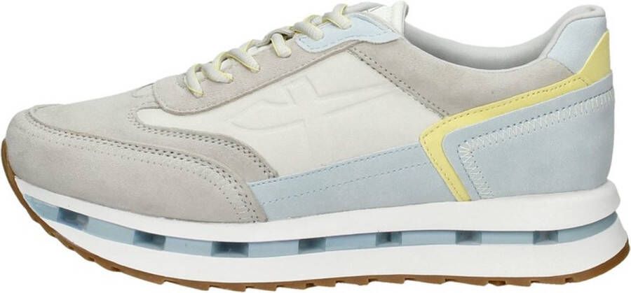 Tamaris Trendy Bruine Sneakers met Grijze en Blauwe Accenten Multicolor Dames - Foto 16