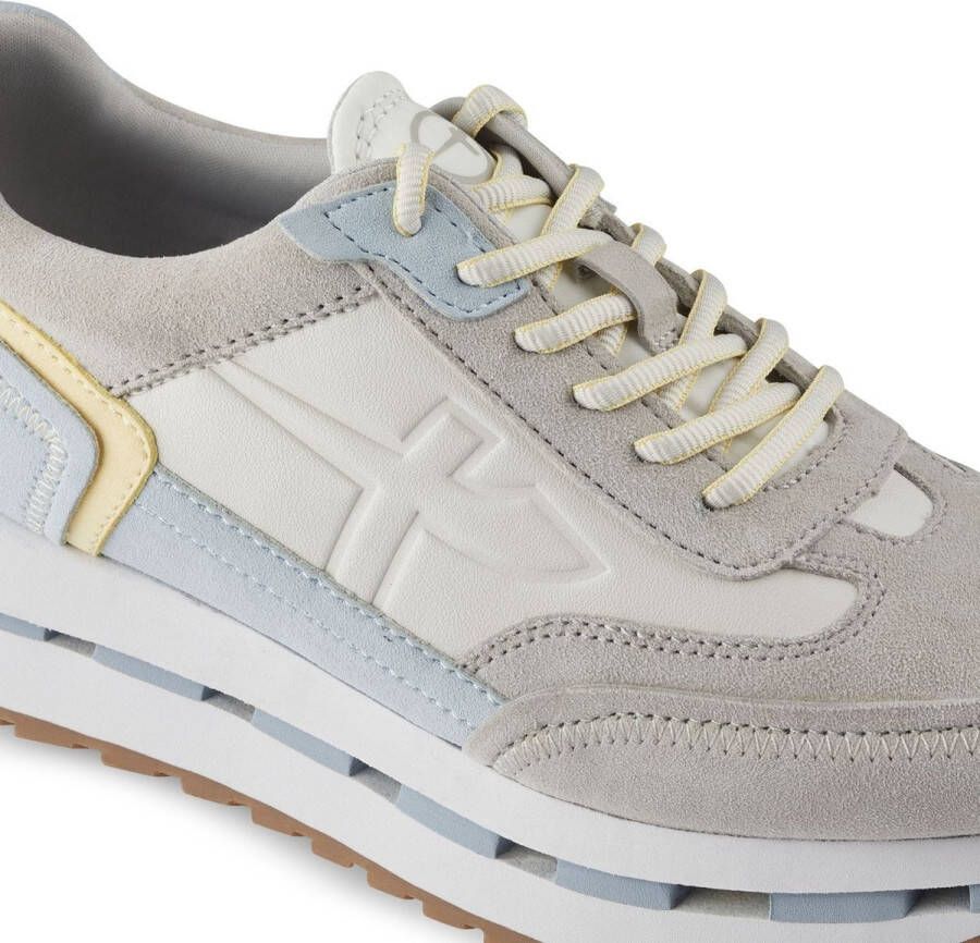 Tamaris Trendy Bruine Sneakers met Grijze en Blauwe Accenten Multicolor Dames - Foto 3