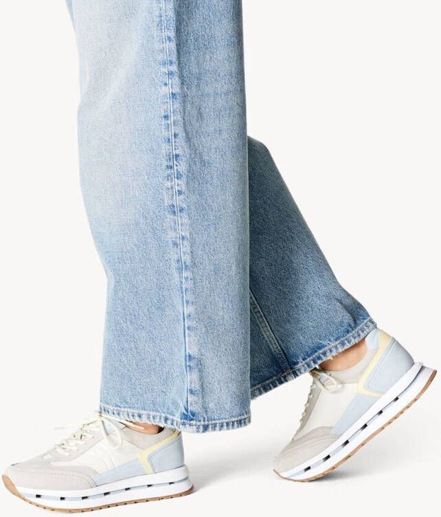 Tamaris Trendy Bruine Sneakers met Grijze en Blauwe Accenten Multicolor Dames - Foto 10