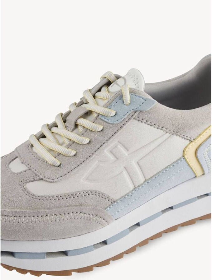 Tamaris Trendy Bruine Sneakers met Grijze en Blauwe Accenten Multicolor Dames - Foto 7