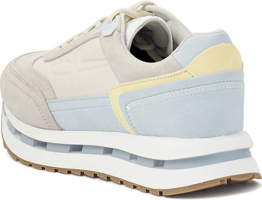Tamaris Trendy Bruine Sneakers met Grijze en Blauwe Accenten Multicolor Dames - Foto 5