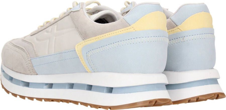 Tamaris Trendy Bruine Sneakers met Grijze en Blauwe Accenten Multicolor Dames - Foto 14