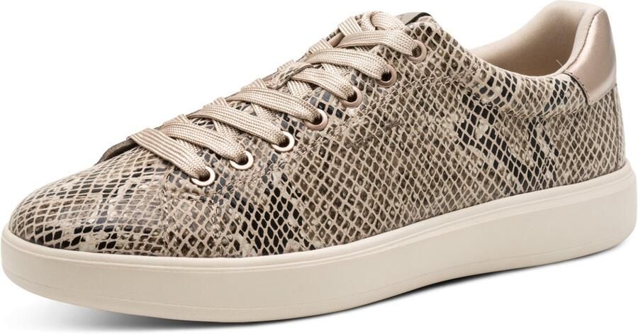 Tamaris Plateausneakers vrijetijdsschoen lage schoen veterschoen in vegan uitvoering - Foto 2