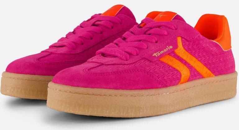 Tamaris Sneakers laag oranje donkerroze - Foto 2