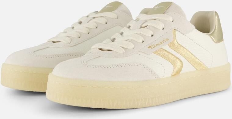 Tamaris Sneakers laag goud wit offwhite - Foto 2