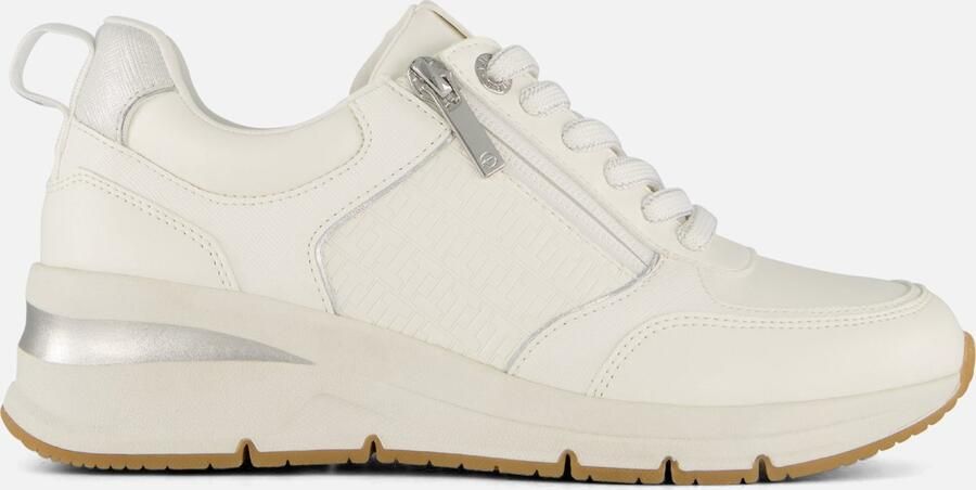 Tamaris Sneakers met sleehak vrijetijdsschoen lage schoen veterschoen met buitenrits - Foto 4