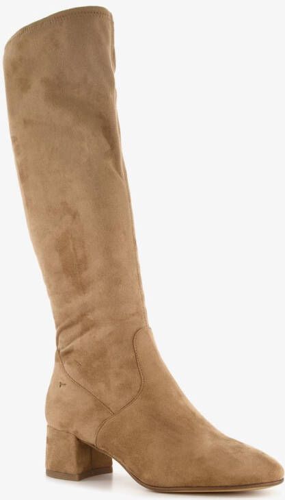 Tamaris suèdelook dames laarzen met hak beige - Foto 2