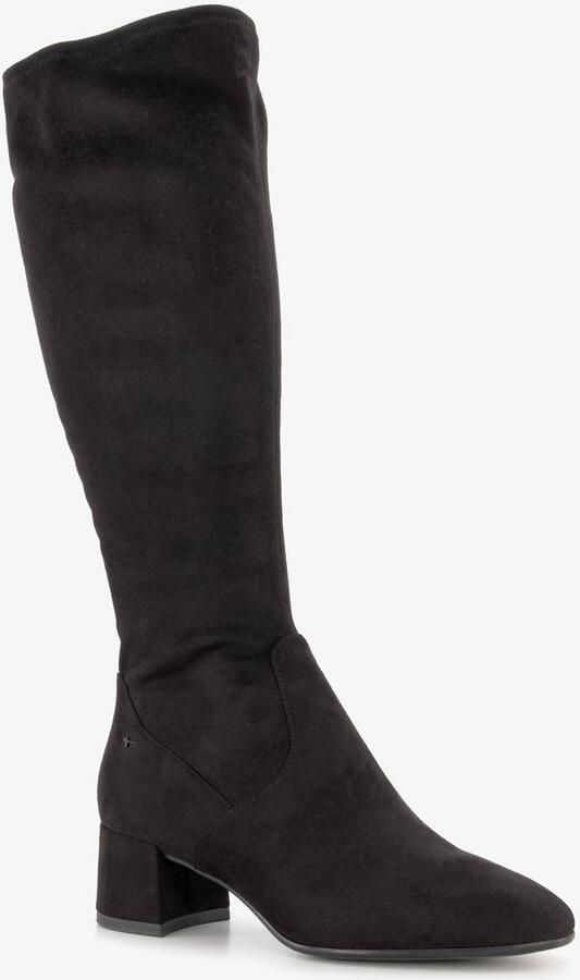 Tamaris suèdelook dames laarzen met hak zwart - Foto 2